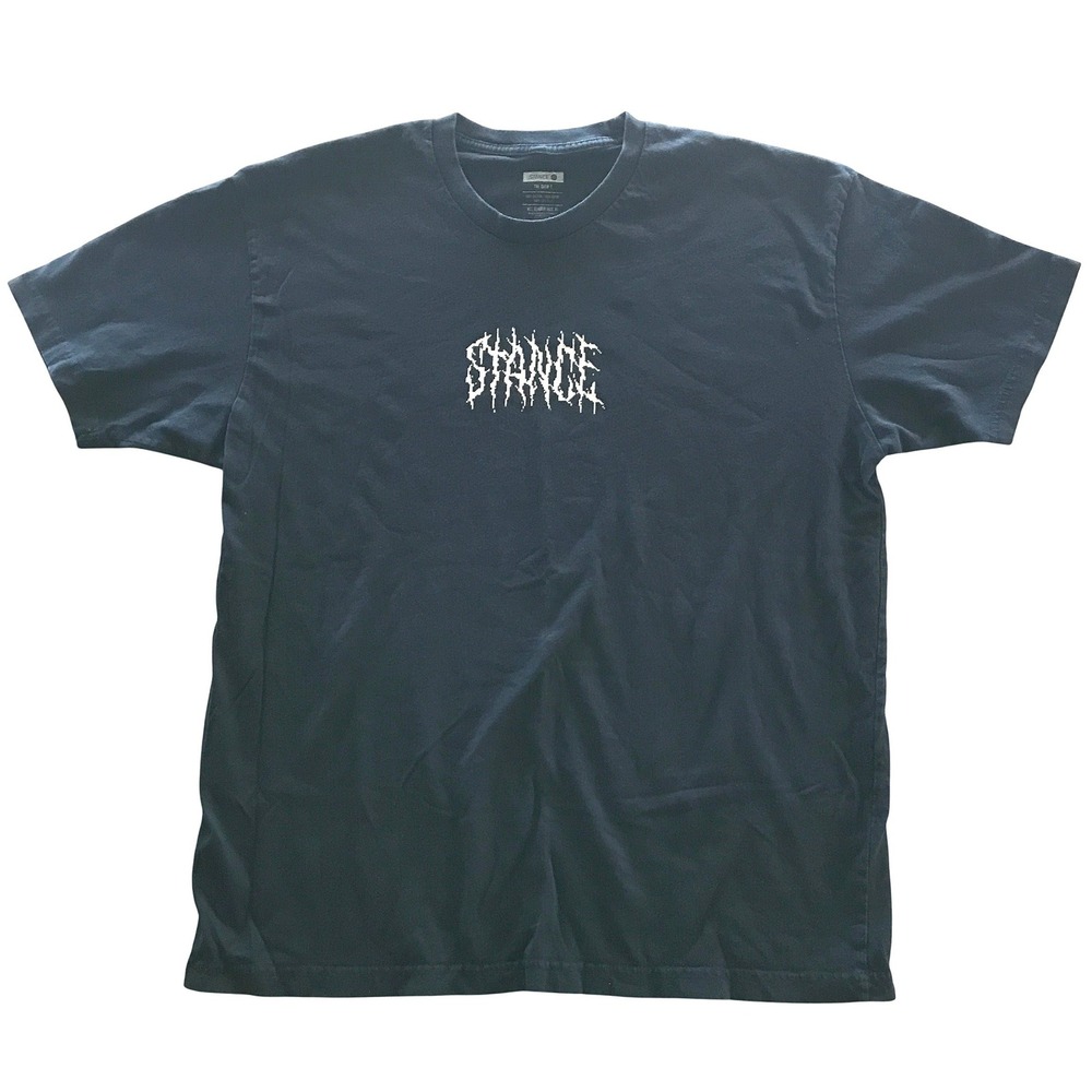 Stance The Crew T Mens XL Black Graphic Logo Short Sleeve Cotton T-Shirt
